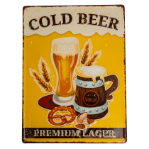 Табличка металлическая 30x40 см «Cold Beer» DE-3040-CB-1