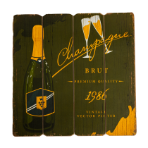 Табличка декоративная МДФ 40х40 см «Champagne» DE-4040MDF-CH