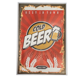 Наклейка декоративная для украшения помещений «Винтаж» 20х30 см «Cold Beer» VIN-1 (CB)