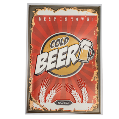Наклейка декоративная для украшения помещений «Винтаж» 20х30 см «Cold Beer» VIN-1 (CB)