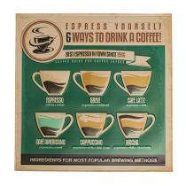 Наклейка декоративная квадратная для украшения помещений «Винтаж» 30х30 см «10 Drink a Coffee» VINQ (DC)