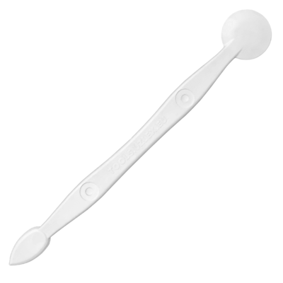 Uzlex Закругленная двухсторонняя мини-ракель палочка, жёсткая, белая 21911015