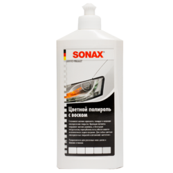 Sonax Цветной полироль с воском (белый) Nano Pro Polish & Wax Color 500мл 296000
