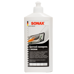 Sonax Цветной полироль с воском (белый) Nano Pro Polish & Wax Color 500мл 296000