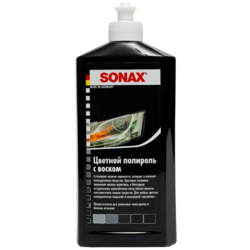 Sonax Цветной полироль с воском (чёрный) Nano Pro Polish & Wax Color  500мл 296100