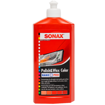 Sonax Цветной полироль с воском (красный) Nano Pro Polish & Wax Color 500мл 296400