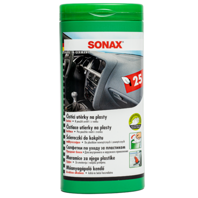 Sonax Салфетки для очистки пластика в тубе Plastic Сare Wipes 412100