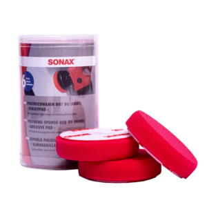 Sonax Твёрдый полировочный круг (красный) (6 шт) Polishing Sponge Red 80мм 493700
