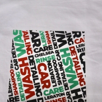 Футболка белая LERATON CROSSWORD white/black/red/green размер M