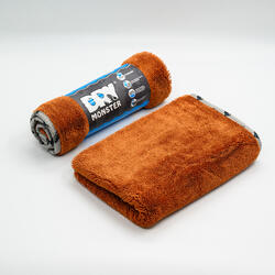 Dry Monster Коричневая микрофибра для сушки с оверлоком 55x75 см 750 гр DM 5575 Standart BROWN