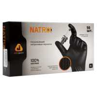 JETAPRO Нитриловые перчатки NATRIX 50шт, размер XL (черные) 050NATRIX290-BL-09-XL