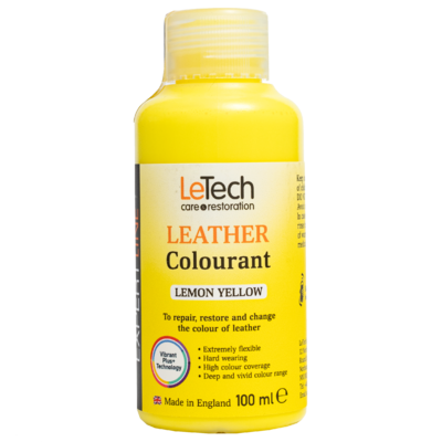LeTech Краска для кожи (Leather Colourant) Lemon Yellow Expert Line 100мл