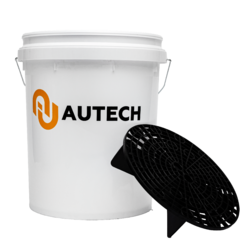 AuTech Ведро для мойки автомобиля с пескоотделителем, белое (1-н паз) Au-1053