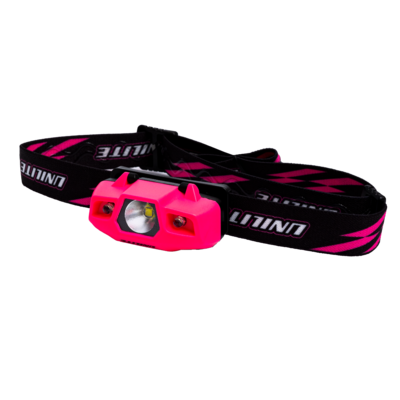 UNILITE SPORT-H1 - Спортивный налобный фонарь (розовый корпус), 175 Lm, 1xAA, IPX6