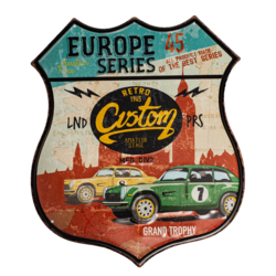 Табличка металлическая фигурная 33х39 см «Europe Series» DE-3339F-ES