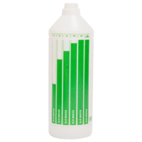 MA-FRA флакон со шкалой в пропорции и процентах (зеленый) PLASTIC BOTTLE 1л 0598