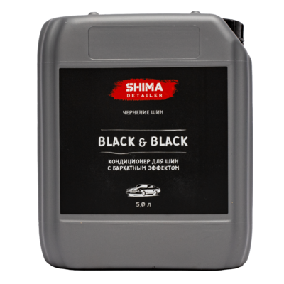 Shima Detailer Кондиционер для шин с бархатным эффектом Black&black 5л
