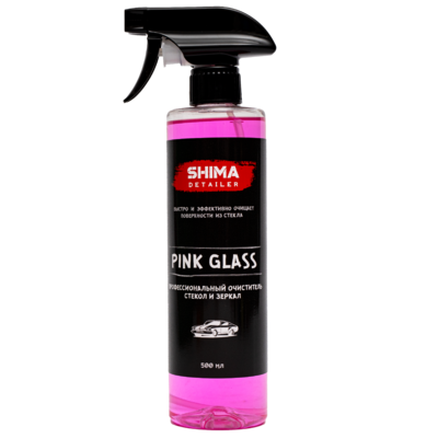 Shima Detailer Профессиональный быстродействующий очиститель стекол и зеркал Pink glass 500мл