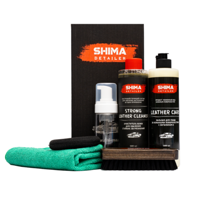 Shima Detailer Профессиональный набор для ухода за кожей автомобиля Profi leather care set