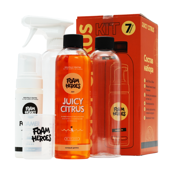 Foam Heroes Органический очиститель c аксессуарами (набор) Juicy Citrus ...