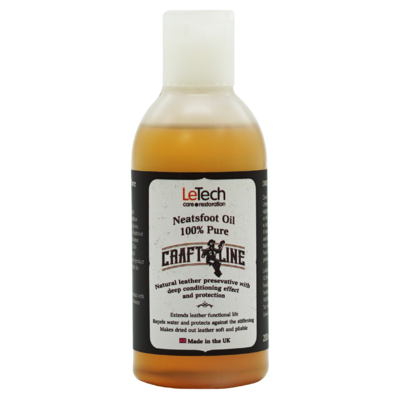 LeTech Костное масло натуральное (с запахом дёгтя) Neatsfoot Oil Natural 100% Pure 200мл