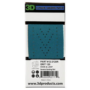 3D Шлифовальный материал в полосе Ceramic Paper 2-3/4'x13yd 120 Grit Multi-Hole G-2120R