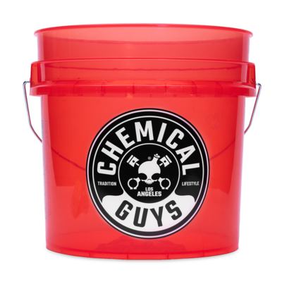 Chemical Guys Ведро Heavy Duty Detailing Bucket Transparent Red 20л ACC_107