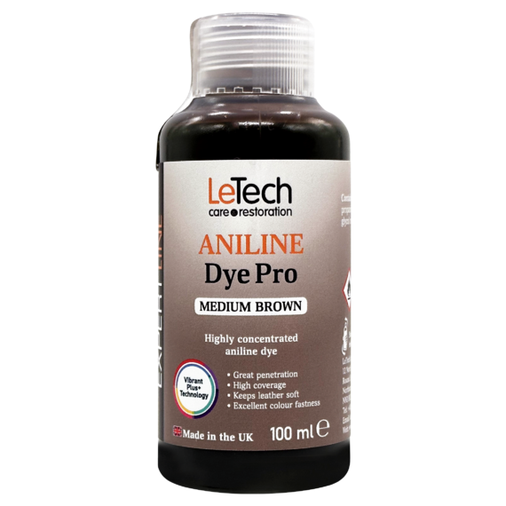 LeTech Анилиновый краситель для кожи (Aniline Dye Pro) Medium Brown ...