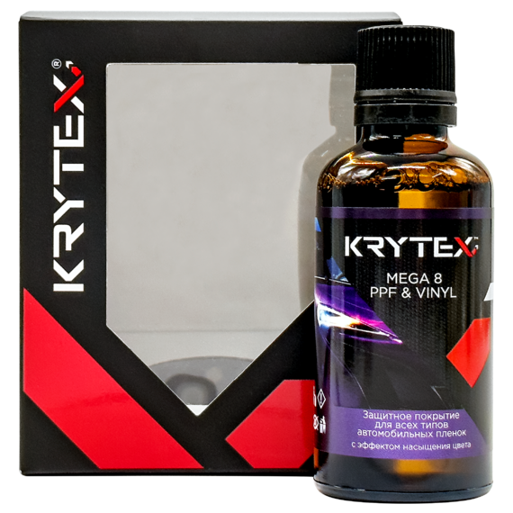 KRYTEX Керамическое защитное покрытие MEGA 8 PPF&VINYL 50мл K004VPF купить