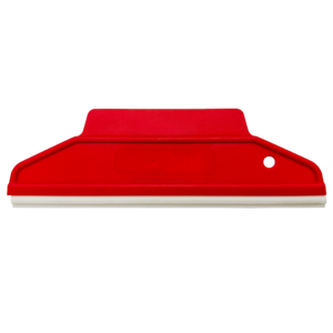Uzlex Ракель RUBBER жёсткий красный, форма 2 в 1, со съемной силиконовой вставкой, 195 x 60 мм 21910001