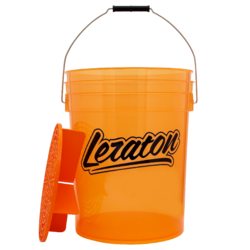 Прозрачное ведро для мойки автомобилей с сепаратором (оранжевое) 20л LERATON BUCKET BW2