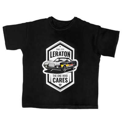 LERATON WEAR Футболка оверсайз Elastane «Ranchero the one who cares coloured limited» черная, размер M