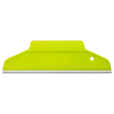 Uzlex Ракель RUBBER мягкий неоново-желтый, форма 2 в 1, со съемной ПВХ вставкой, 195 x 60 мм 21911002