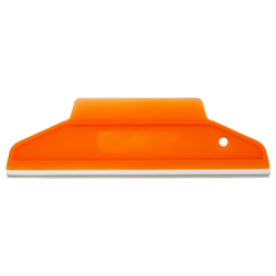 Uzlex Ракель RUBBER полумягкий неоново-оранжевый, форма 2 в 1, со съемной ПВХ вставкой, 195 x 60 мм 21911005