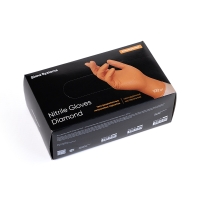 Shine Systems Текстурированные ультрапрочные нитриловые перчатки, размер M, цвет оранжевый, 100 шт Nitrile Gloves Diamond