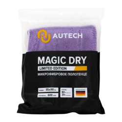 AuTech Микрофибровое полотенце для сушки авто (фиолетовое) Magic Dry 50x80 см 600гр/м2 Au-249p