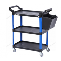 NORDBERG Тележка инструментальная 3 пластиковые полки синяя T31B