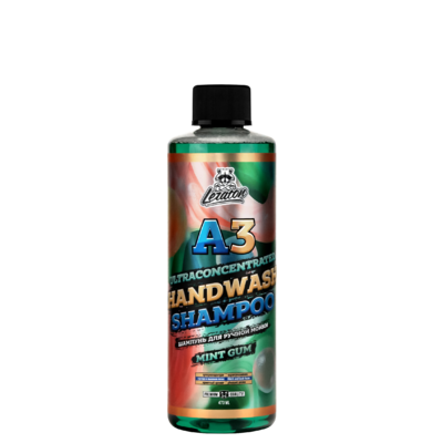 Суперконцентрированный шампунь для ручной мойки LERATON A3 HANDWASH SHAMPOO MINT GUM 473мл