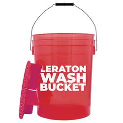 Прозрачное ведро для мойки автомобилей с сепаратором (красное) 20л CARWASH LERATON DETAILING BUCKET WBR