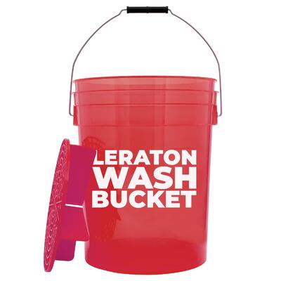 Прозрачное ведро для мойки автомобилей с сепаратором (красное) 20л LERATON BUCKET WBR