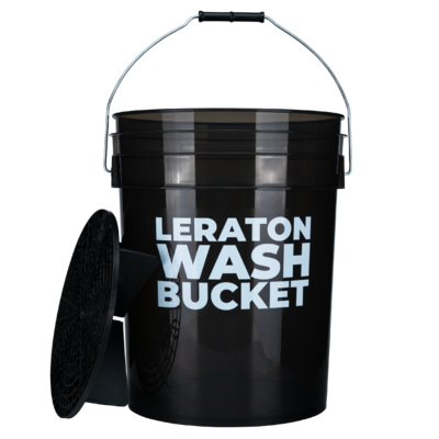 Прозрачное ведро для мойки автомобилей с сепаратором (черное) 20л CARWASH LERATON DETAILING BUCKET WBB