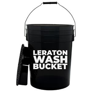 Прозрачное ведро для мойки автомобилей с сепаратором (черное) 20л LERATON BUCKET WBB
