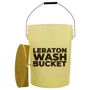 Прозрачное ведро для мойки автомобилей с сепаратором (желтое) 20л LERATON BUCKET WBY