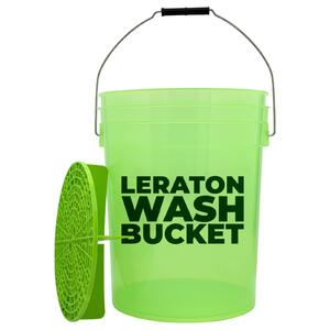 Прозрачное ведро для мойки автомобилей с сепаратором (зеленое) 20л LERATON BUCKET WBG