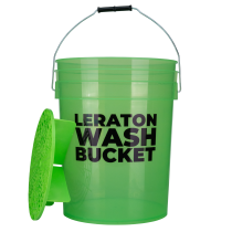 Прозрачное ведро для мойки автомобилей с сепаратором (зеленое) 20л CARWASH LERATON DETAILING BUCKET WBG