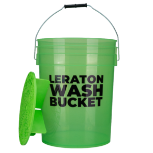 Прозрачное ведро для мойки автомобилей с сепаратором (зеленое) 20л CARWASH LERATON DETAILING BUCKET WBG