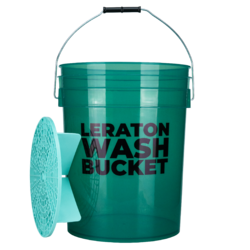 Прозрачное ведро для мойки автомобилей с сепаратором (бирюзовое) 20л CARWASH LERATON DETAILING BUCKET WBT