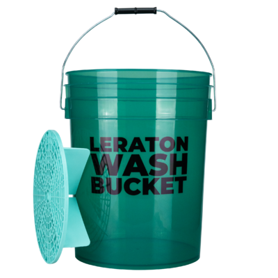 Прозрачное ведро для мойки автомобилей с сепаратором (бирюзовое) 20л CARWASH LERATON DETAILING BUCKET WBT
