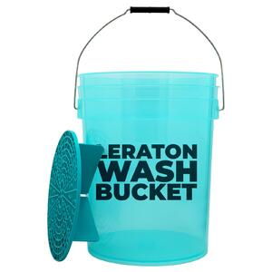 Прозрачное ведро для мойки автомобилей с сепаратором (бирюзовое) 20л LERATON BUCKET WBT