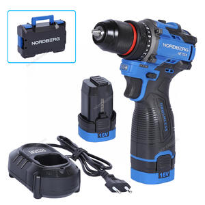 NORDBERG Шуруповерт аккумуляторный макс. диам. сверла 10 мм 16 В 60 Нм 2 аккумулятора и зарядное устройство NE104K